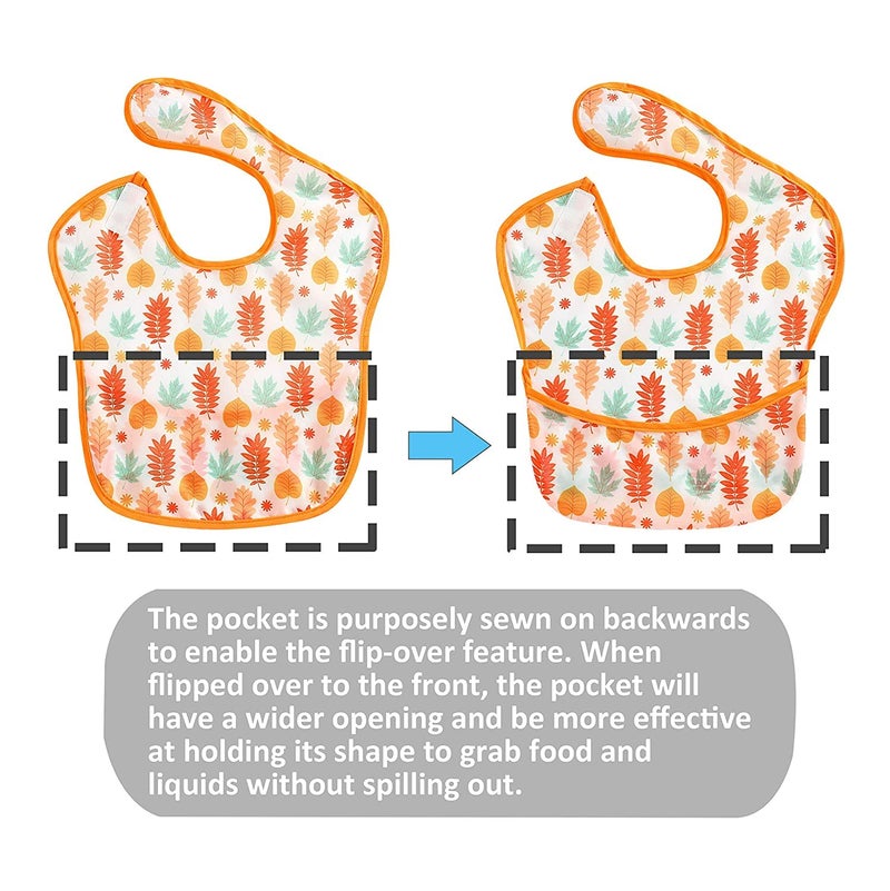 PandaEar 3 Pack Super Light Weight Baby Bib, Waterproof, Washable, Stain Oil and Odor Resistant 12-48 Months (Girl) - Image 3