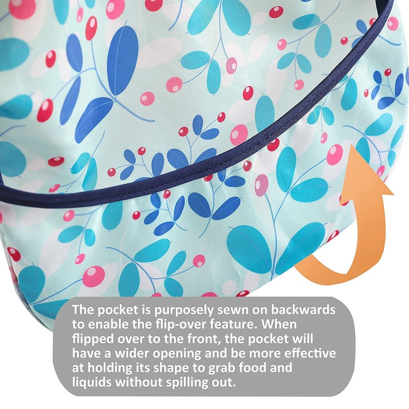 PandaEar 3 Pack Super Light Weight Baby Bib, Waterproof, Washable, Stain Oil and Odor Resistant 12-48 Months (Girl) - Image 5