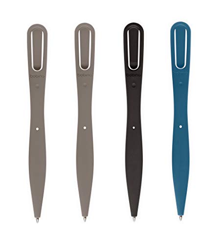Bobino | Bookmark Pen | Planner Pens | Ballpoint Pens for Journaling | Flat Pen | Minimalist Bookmark | Book Markers for Women | Mini Pen | Book Accessories & Planner Accessories | 4 Pack - Image 1