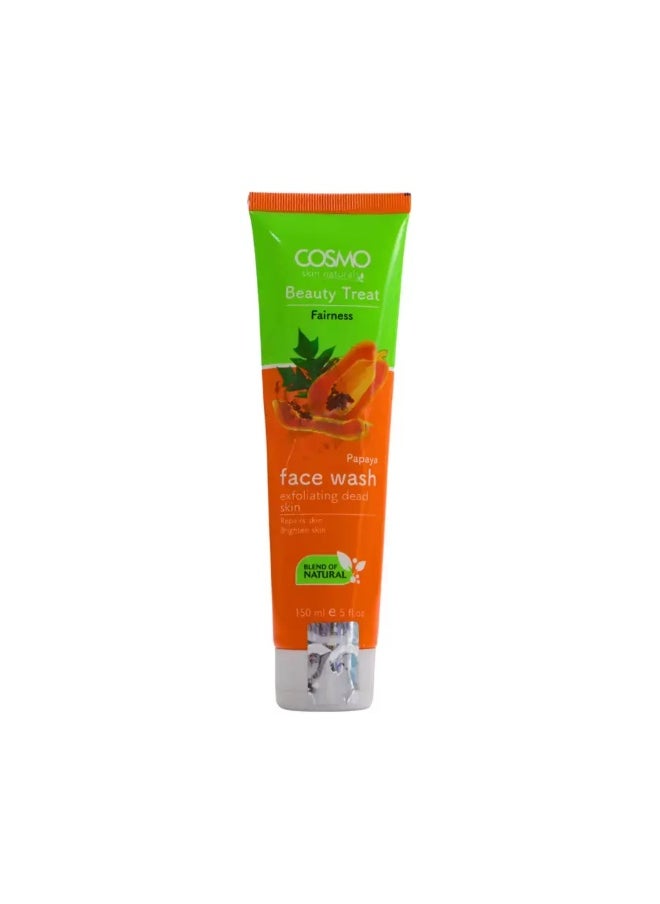 COSMO Cosmo Skin Naturals Beauty Treat Fairness Papaya Face Wash with Natural Blend- 150ml  - Image 1