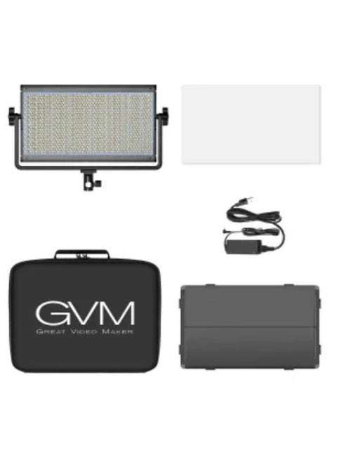 GVM 1500D RGB LED Studio Video Light – Bi-Color Soft Light Panel, App Control, CRI 97+, Adjustable Color Temperature, 360° Full RGB, Lighting Kit