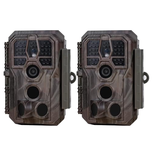 GardePro E5S 2Pack Trail Camera NonCellular NonWiFi 64MP Photo 1296P HD Video 01s Trigger 100ft NoGlow Night Vision Motion Activated Wildlife Camera - Image 1