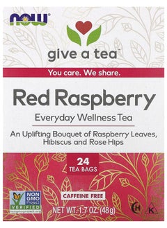 now Everyday Wellness Tea Red Raspberry Caffeine-Free 24 Tea Bags 1.7 oz (48 g) 