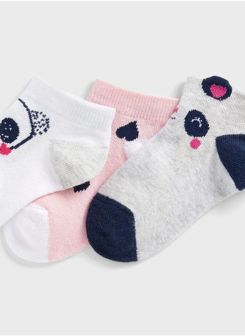 mothercare Panda Trainer Socks - 5 Pack