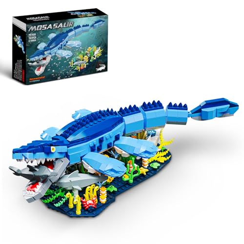 Mov stone Dinosaur World Mosasaurus Building Set Compatible with Lego Sets for Boys 814 Jurassic Ocean Building Birthday Gift Set for Boys Adults 787 Pcs - Image 1