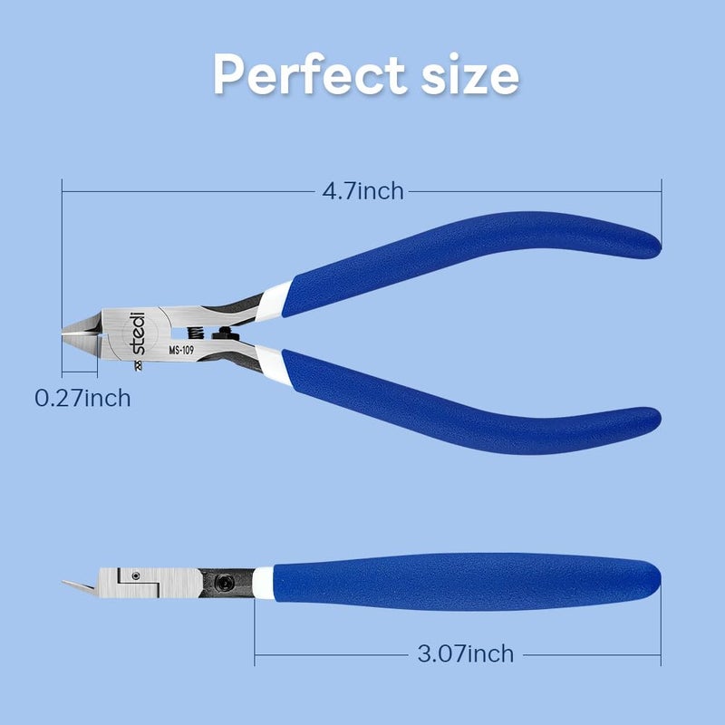 Stedi stedi 5-inch Model Nipper, with Ultra-Thin Single-Edge and Blade Case Plastic Model Tools for Gundam Repairing Plastic Model and Fixing, Blue, MS-109  - Image 2