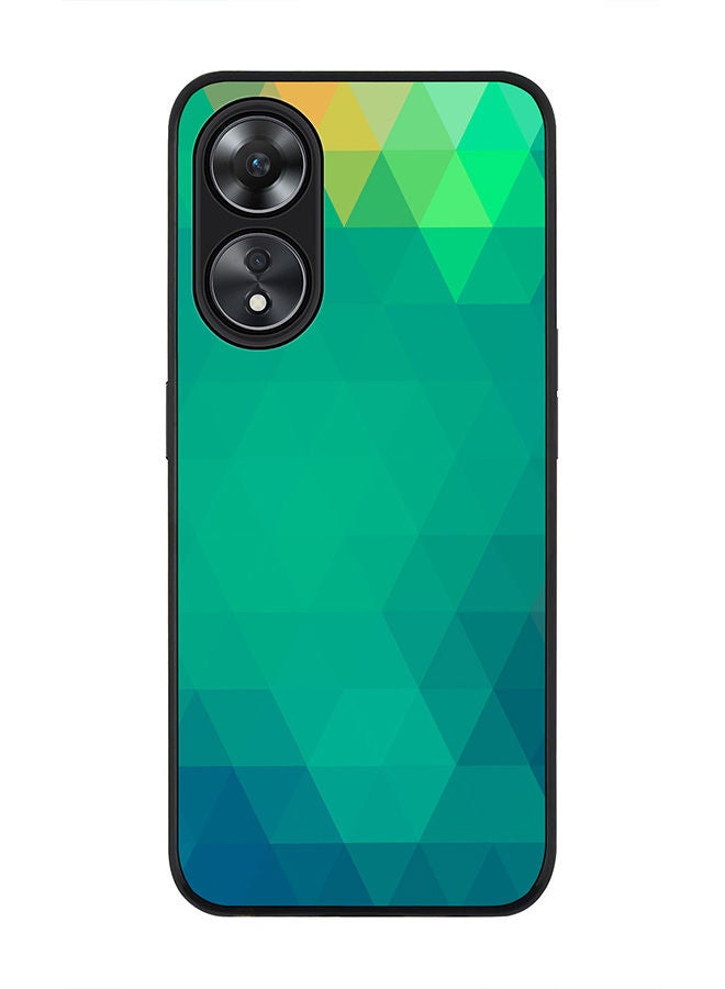 Stylizedd حافظة سوداء متينة لهاتف Oppo A78 5G / Oppo A58 5G - غلاف مرن من مطاط TPU رفيع مضاد للصدمات - Prism الزمردي - Image 1