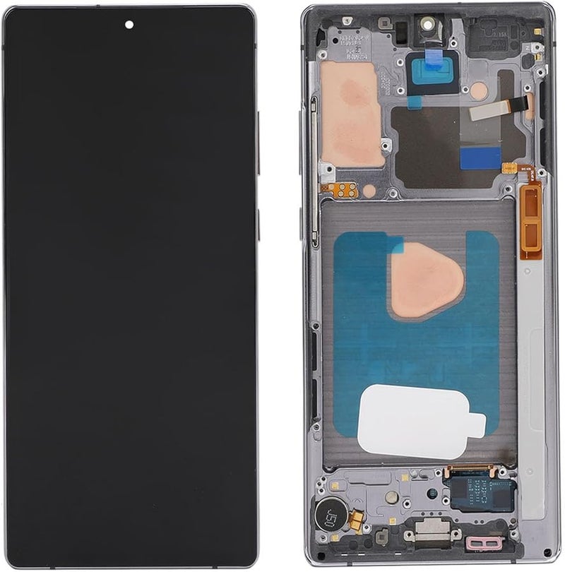 Premium Organic LED Phone Touch Screen Assembly with Frame for Samsung Galaxy Note 20 4G N980 5G N981F Silver - Image 3
