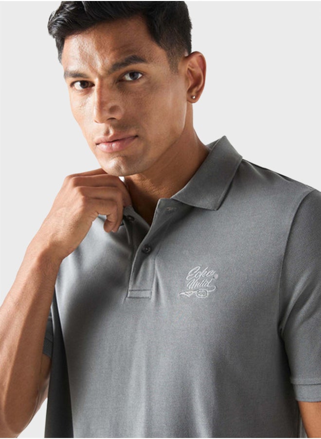 Ecko Unltd. Logo Detailed Short Sleeve Polo Shirt  - Image 3
