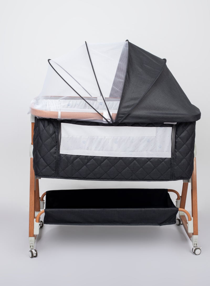 Babydream portable deluxe crib with 6 level adjustable height with mosquito net - Image 2