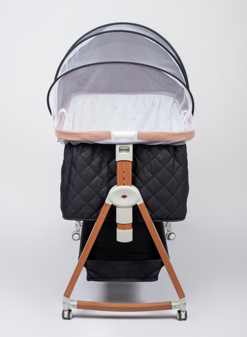 Babydream portable deluxe crib with 6 level adjustable height with mosquito net - Image 3