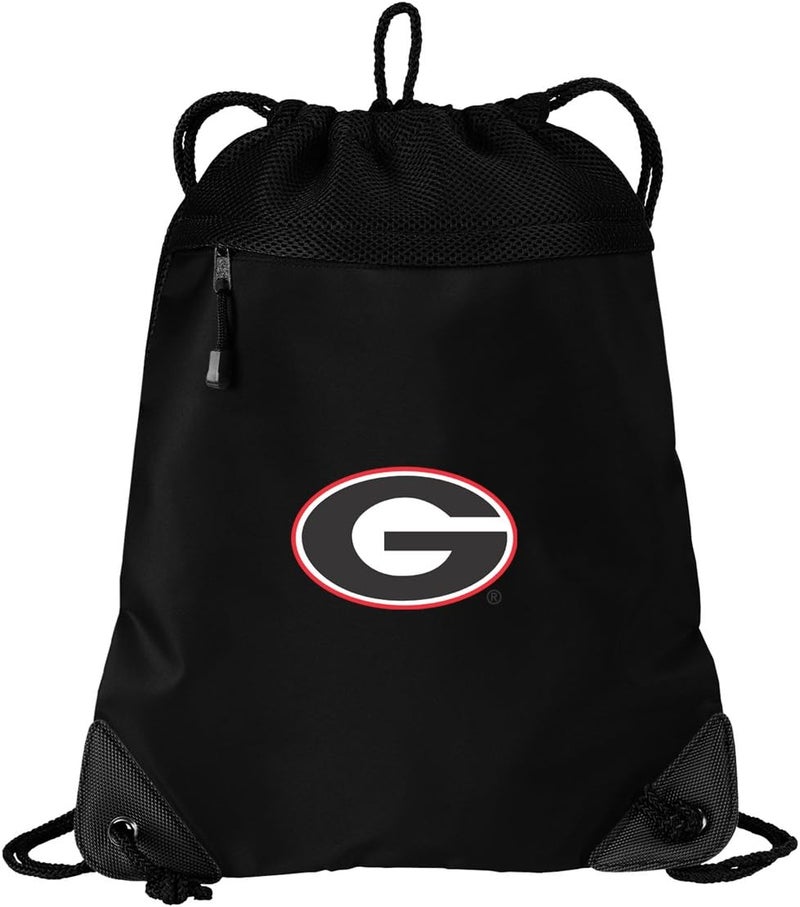 Broad Bay Georgia Bulldogs Drawstring Bag University of Georgia Cinch Pack Backpack UNIQUE MESH & MICROFIBER - Image 1