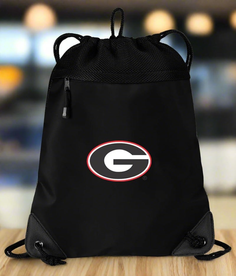 Broad Bay Georgia Bulldogs Drawstring Bag University of Georgia Cinch Pack Backpack UNIQUE MESH & MICROFIBER - Image 2