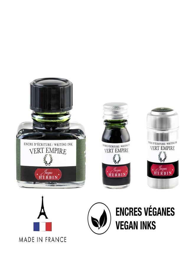 Jacques Herbin Herbin Ink Bottle (Vert Empire - 10ML) 11539T - Image 5