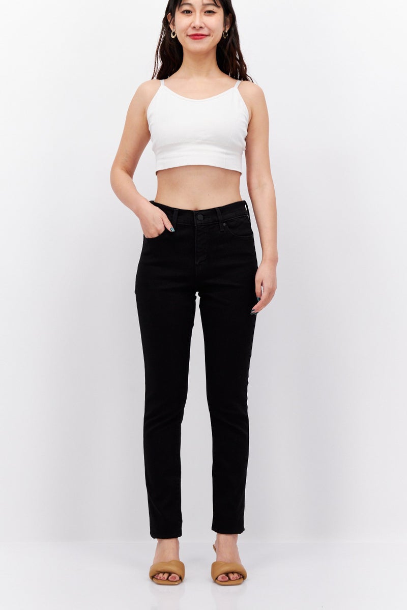 Levi's بنطال تشينو ضيق للنساء قابل للتمدد، أسود - Image 3