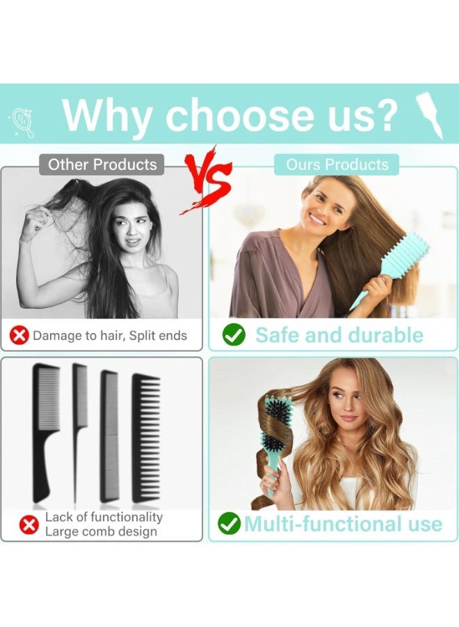 Twista Curly Hair Defining Brush for Detangling and Styling, Suitable for 2A to 4C Hair, Reduces Frizz, Ideal for Wet and Dry Hair (Random Color) - Image 2