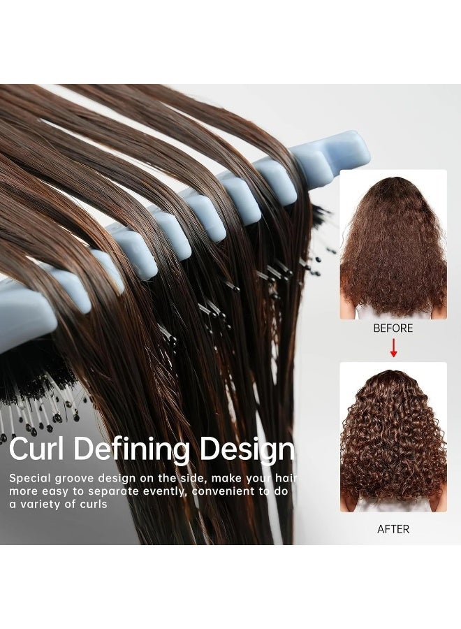 Twista Curly Hair Defining Brush for Detangling and Styling, Suitable for 2A to 4C Hair, Reduces Frizz, Ideal for Wet and Dry Hair (Random Color) - Image 4