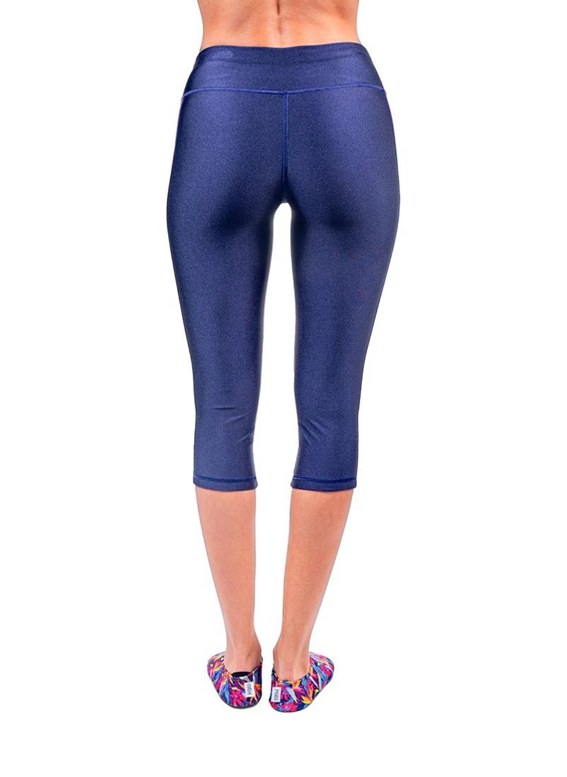 COEGA SUNWEAR COEGA Ladies Tights 3/4 Length - Blue Teal Tropical - Image 2