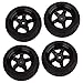 BQLZR Black RC 1 10 Tires and Wheels Set 256 Dia177 Hub Wheel Rims 5 Spoke Rubber Tires Pack of 4 - Image 3