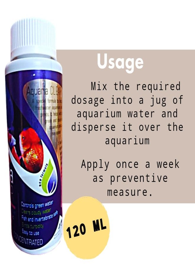 Scroll Store Aquarium Remedies Aqua Clear for Aquarium Crystal Water | Aquaria Clear 120ML - Image 3