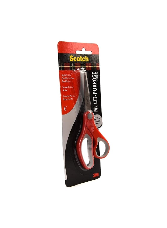 Scotch  Multi-Purpose Scissor Grey and Red 15.2cm XT00530929 - Image 3