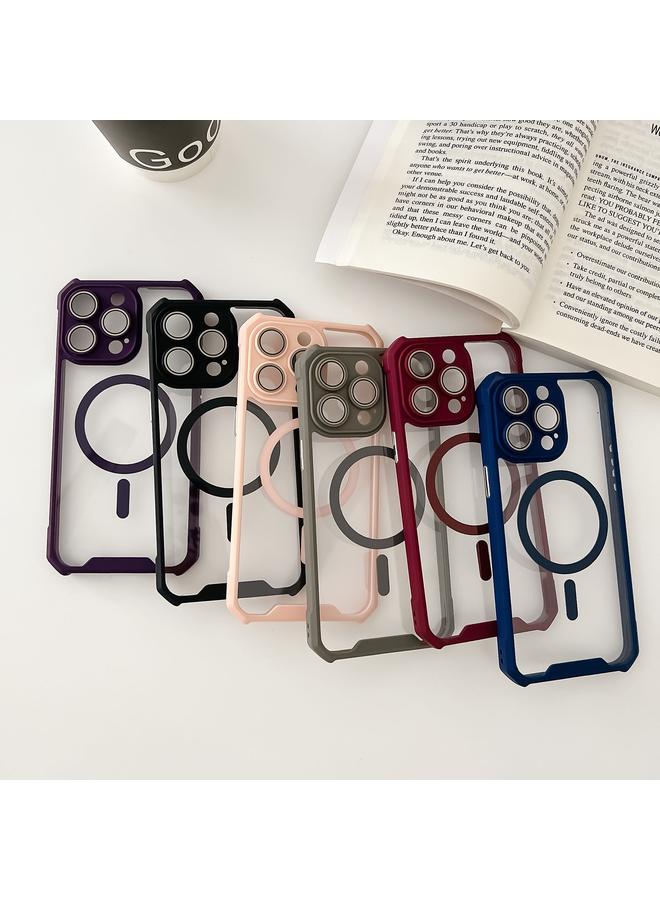 Zaboon Case For iPhone 11 Colorful Two-Color Lens Film MagSafe Magnetic Horn Acrylic+TPU Case - Image 2