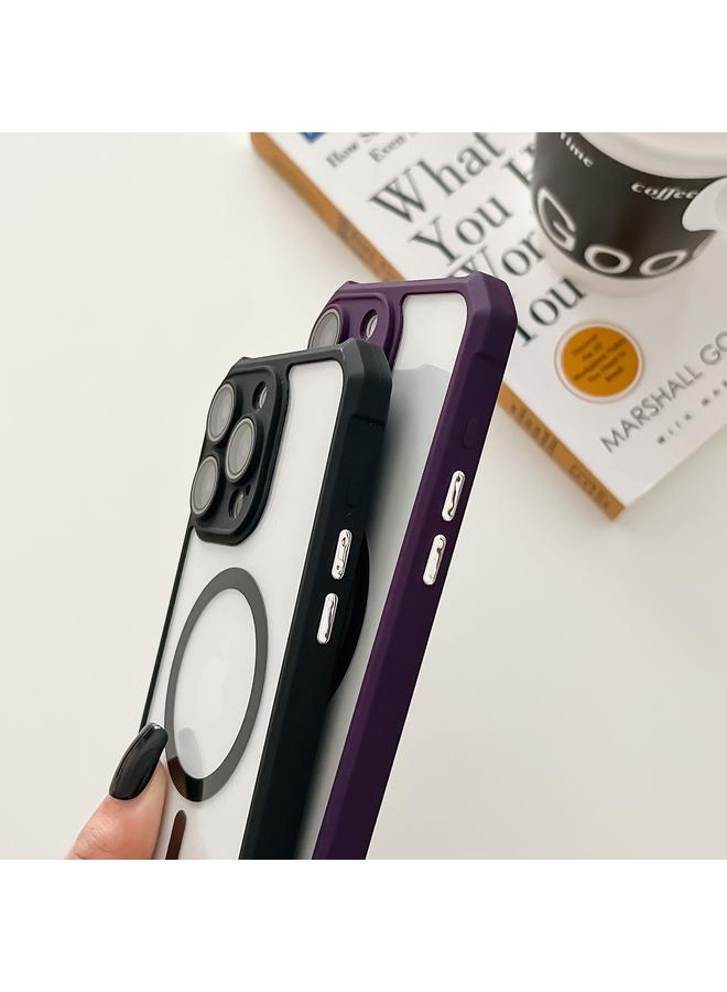 Zaboon Case For iPhone 11 Colorful Two-Color Lens Film MagSafe Magnetic Horn Acrylic+TPU Case - Image 3