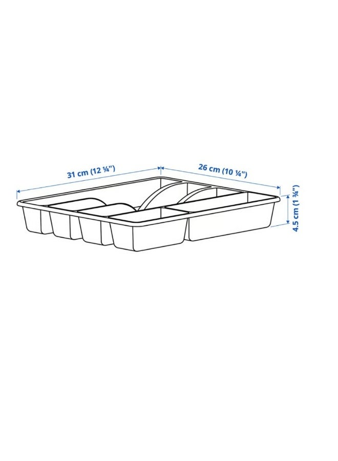 Cutlery tray, anthracite, 31x26 cm - Image 5