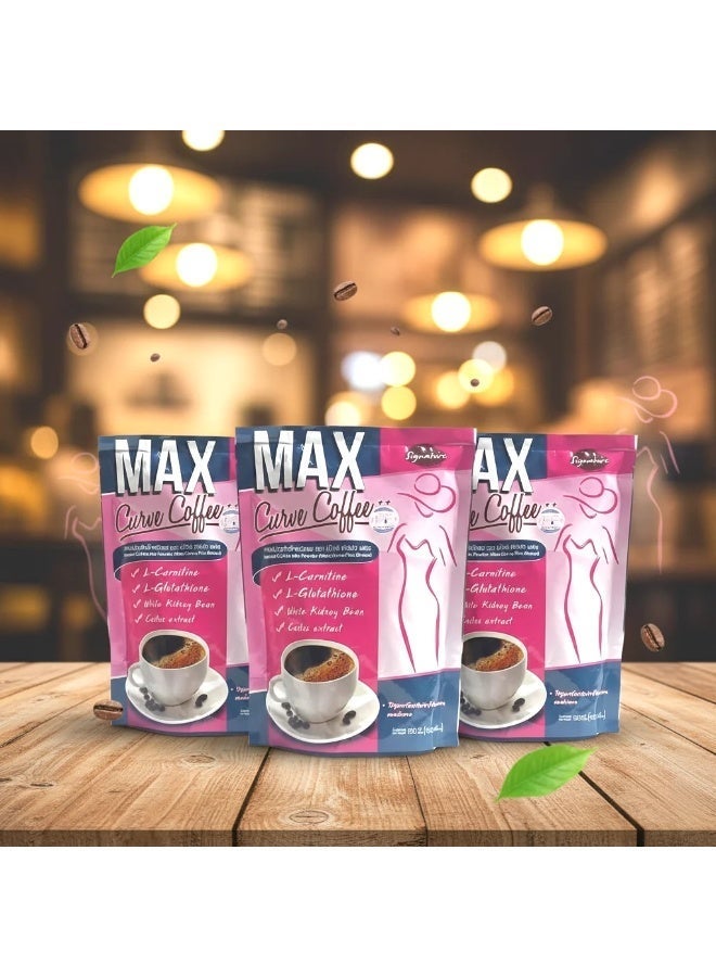 Max Curve Coffee Plus Instant Coffee Mix Powder - 3-Piece Combo. - Image 1