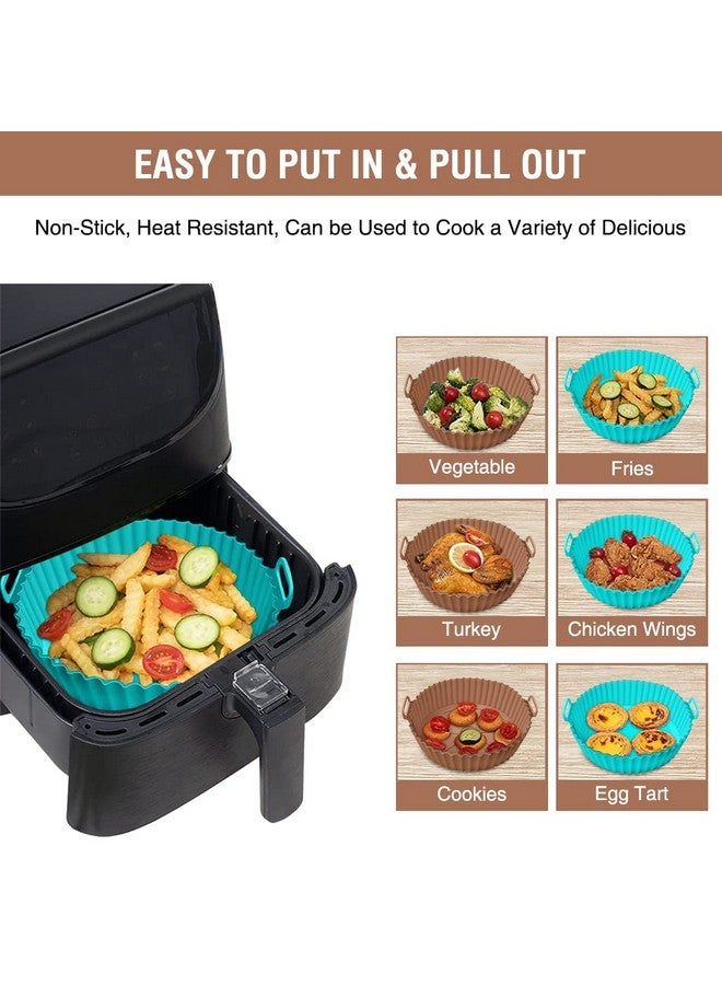 Xabzhzn Air Fryer Silicone Liners for Ninja Air Fryer AF101 4QT AF161/AF150 5.5QT, for COSORI/Gourmia/PowerXL/InstantPot/Fabuletta/Philips Air Fryer 4QT, and Most 3 to 5 QT Airfryer, Better than Paper Liners - Image 5