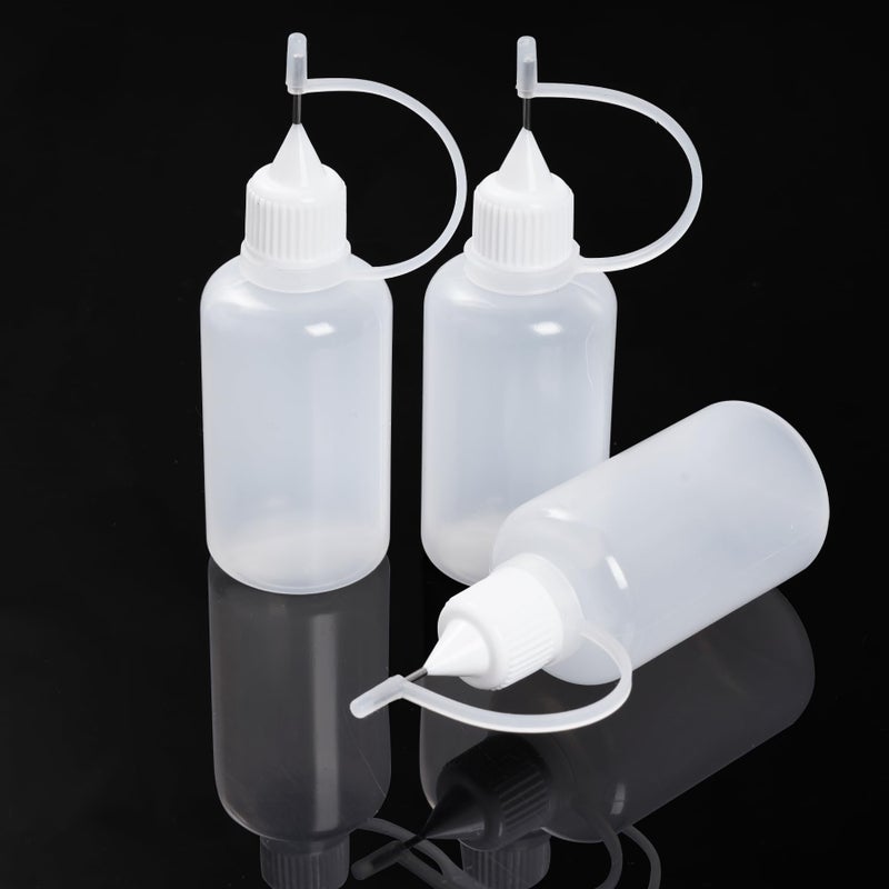 Bantoye 20 Pcs Needle Tip Glue Bottle Applicator DIY Quilling Tool Precision Tip Glue Plastic Liquid Dropper Bottles (30 ml) - Image 4