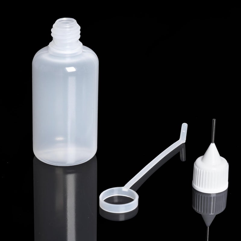Bantoye 20 Pcs Needle Tip Glue Bottle Applicator DIY Quilling Tool Precision Tip Glue Plastic Liquid Dropper Bottles (30 ml) - Image 3
