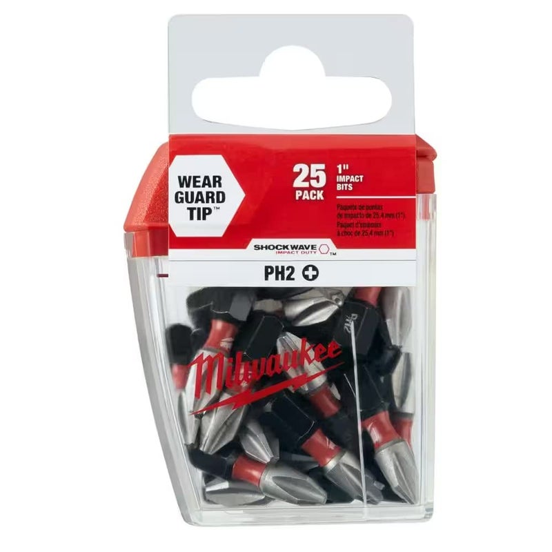 Milwaukee 48-32-4604#2 Phillips Shockwave Insert Bit Contractor (25-Pack) - Image 1