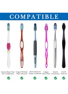 Linkidea Linkidea Travel Toothbrush Head Covers with Suction Cup Portable Wall Mount Toothbrush Holder, Toothbrush Cap Case Box Convenient for Travel, Outdoor (3PCS)  - Image 2