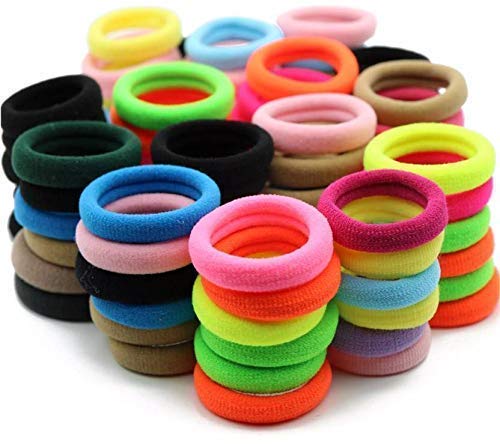 Drishti® Hair Rubber Bands for Girls (Assorted Colour; Set of 2; Pack of 30; 60 Pieces) - Image 1