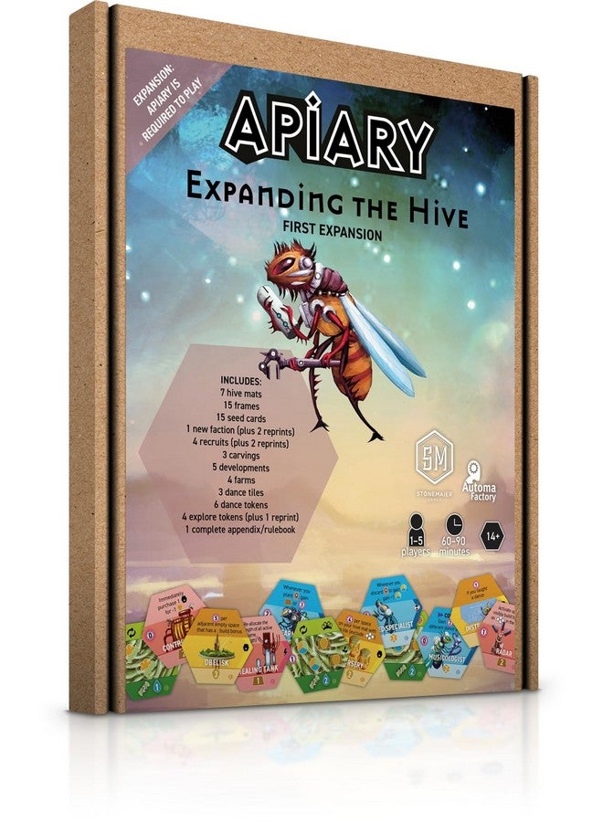 Stonemaier Games Stonemaier Games: Apiary: Expanding The Hive Expansion | New Unique Frames, Additional Tiles, and More! | Add to Apiary - A Strategy Board Game About Bees in Space | 1-5 Players, 90 Mins, Ages 14+  - Image 1