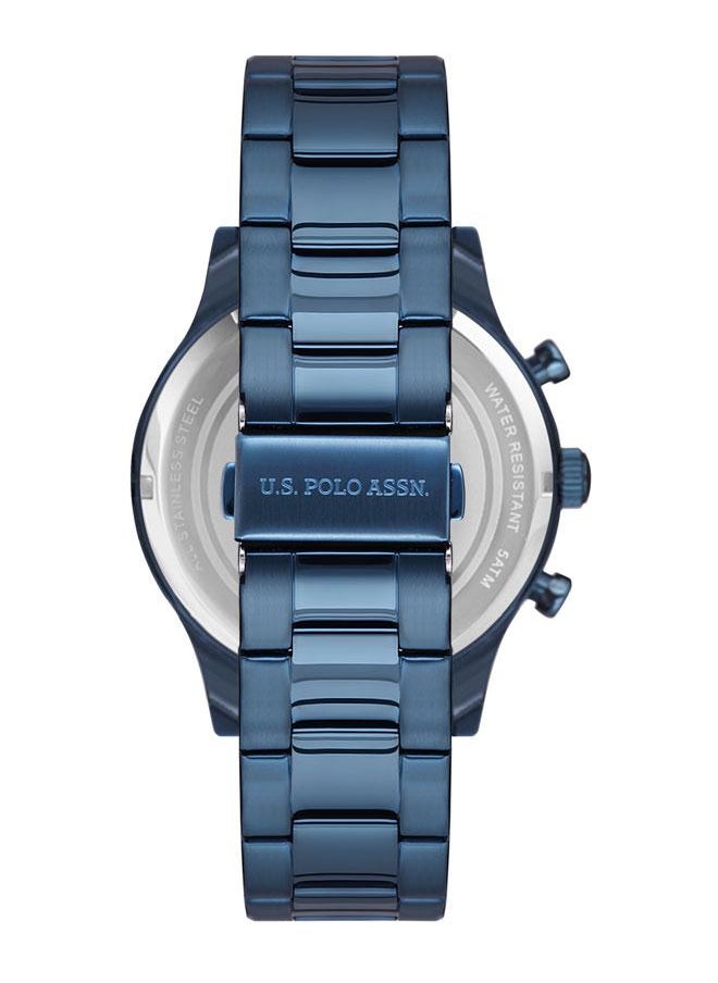 U.S. Polo Assn. Crossing Men's 45mm Luxury Watch with Deep Blue Sunray Dial & Stainless Steel Bracelet - USPA1010-02  - Image 3
