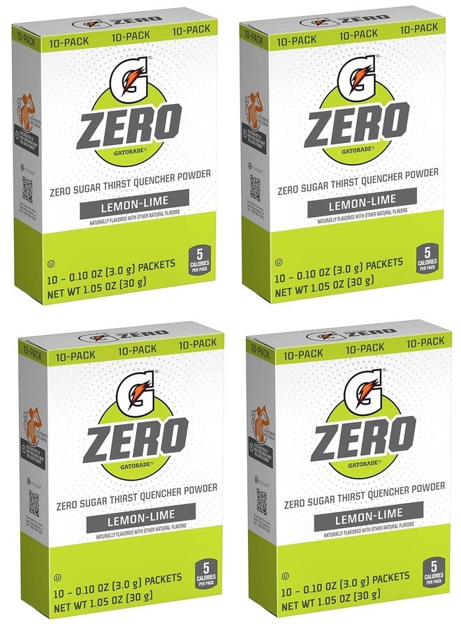 G Zero Thirst Quencher Powder Packets, 0.10 oz Individual Packets (40 Count) (Lemon Lime) - Image 1
