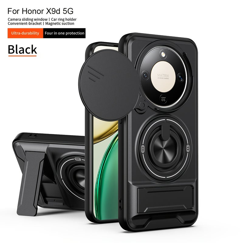Blue Slide Phone Case for Honor X9D / Magic 8 Lite with 360° Rotating Stand, Wireless Charging & Magsafe Compatibility - Image 2