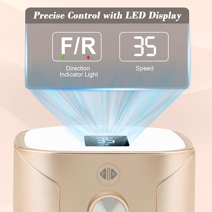 Kredioo Nail Drill 35000RPM Electric Nail File for Acrylic and Gel Nails Professional Nail Drill Machine Manicure Pedicure Kit with 11 Bits LCD Display Touch Button Gold - Image 4
