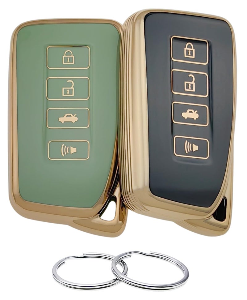 REPROTECTING TPU Key Fob Cover Compatible with 20132021 Lexus ES300h ES350 GS350 GS450h IS200t IS300 IS350 LX570 NX200t NX300h RC350 RX350 RX450h BlackGreen