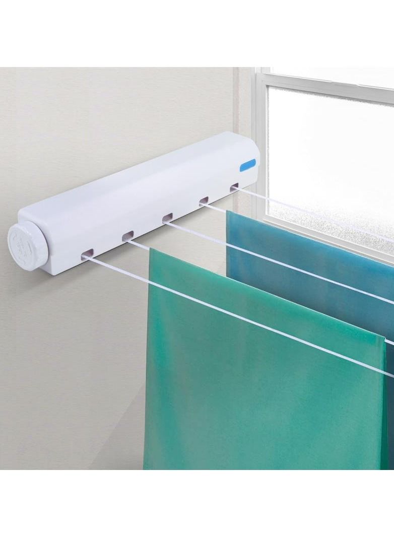 DubaiGallery Wall Mounted 5 Clothes Line Retractable Clothesline Hanger Indoor Outdoor Drying Rack Clothesline - Image 4