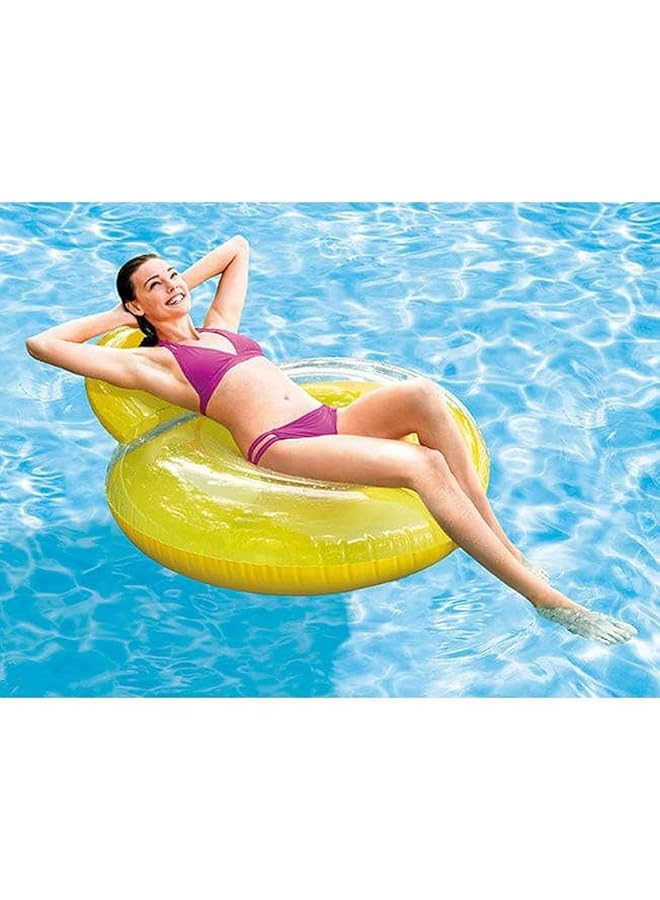 انتكس وسادة خلفية لاونج Aufblasbarer Schwimmsessel 137 × 122 سم فينيل Farblich - Image 2