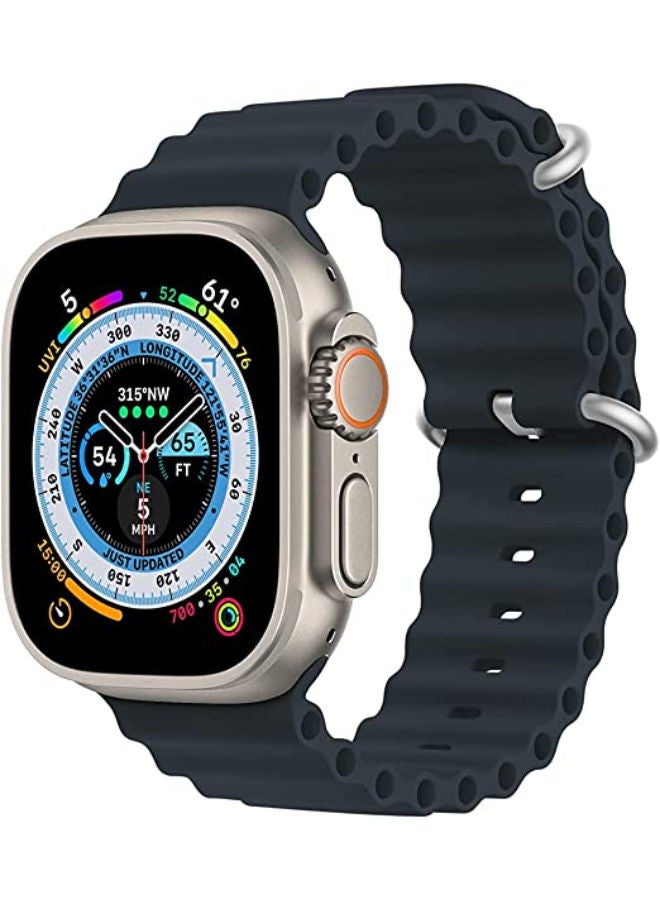 SHOPI Newest Silicone Ocean Watch Band For Apple Watch Series 8 7 6 5 4 3 2 1 SE Compatible With Apple Watch Band 38mm 40mm 41mm Replacement Women Mens, Sport  slides Strap for iWatch Ultra  - Image 4