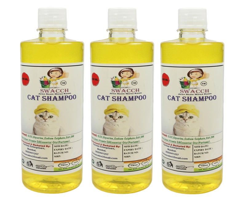 SWACCH CAT Shampoo (500ML) (Pack of 3) Lemon - Image 2