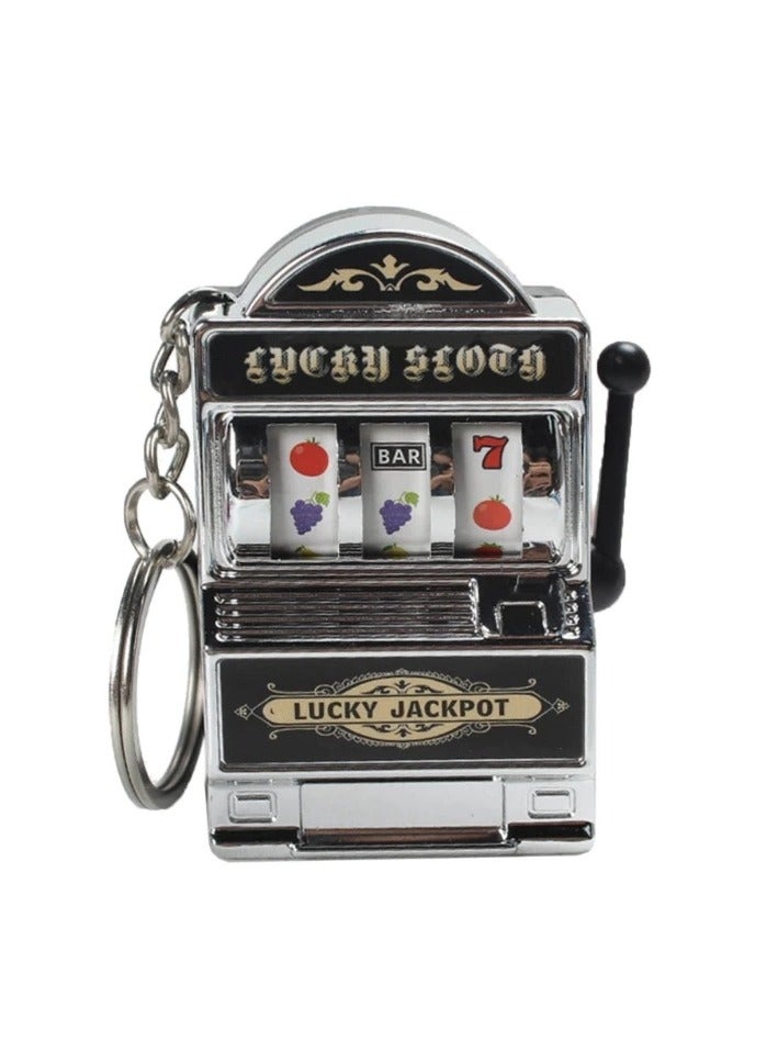 AROAQ Mini Fruit Slot Machine Keychain Lightweight Pendant Lucky Charm Bag Decoration Novelty Gifts for Kids and Adults - Image 1