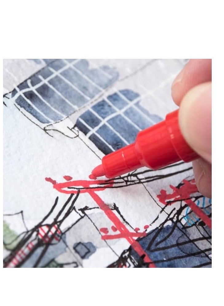 POSCA uni-ball Posca PC3M/8 Paint Marker Pen with Assorted Pigmentation Ink Fine Tip Set of 8 Pieces - Image 2