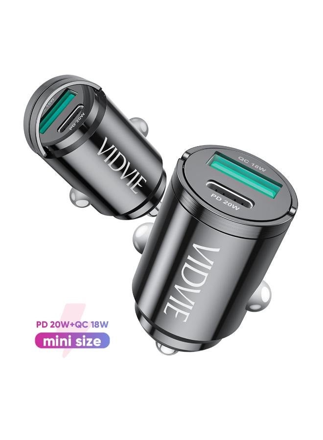 Vidvie Vidvie 20W Dual Loop Mini Fast Charger Car Charger with Lightning Cable  - Image 1