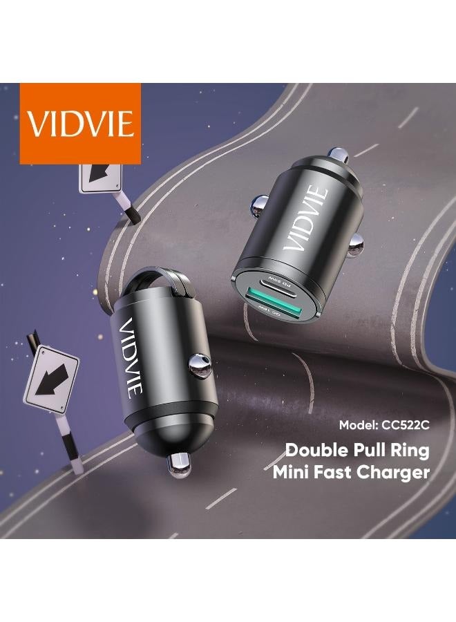 Vidvie Vidvie 20W Dual Loop Mini Fast Charger Car Charger with Lightning Cable  - Image 3