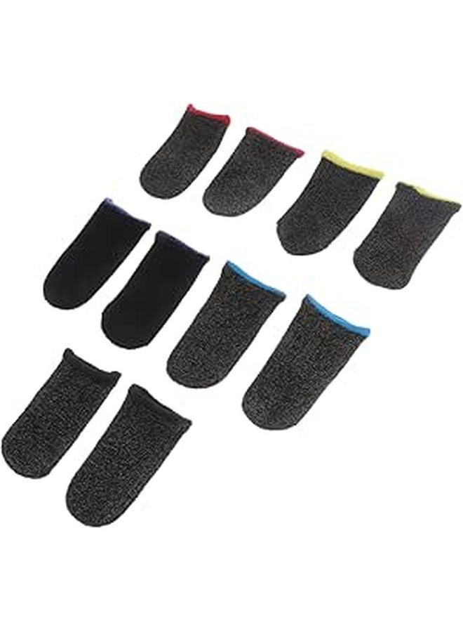 5 Pairs Breathable Sweat Resistant Gaming Thumb Sleeves for Enhanced Touchscreen Control - Image 1